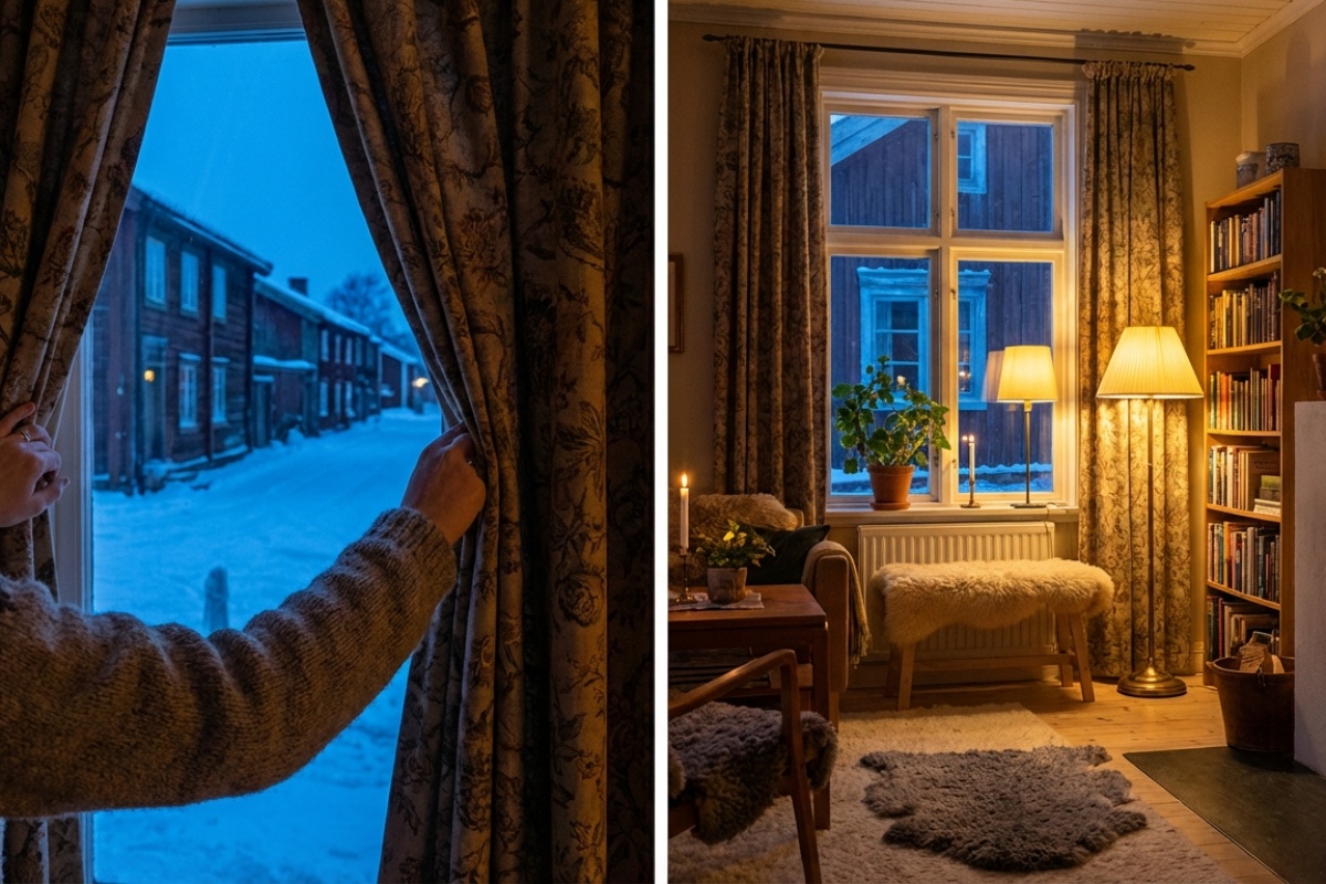 Varför det rekommenderas att dra för gardinerna klockan 19.45 från och med mitten av mars