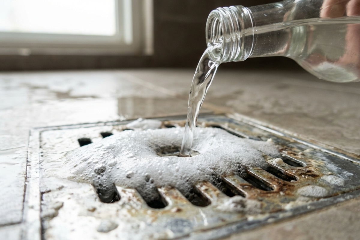 Häll vit vinäger i avloppsgallret: här är anledningen och när du ska göra det – image 1